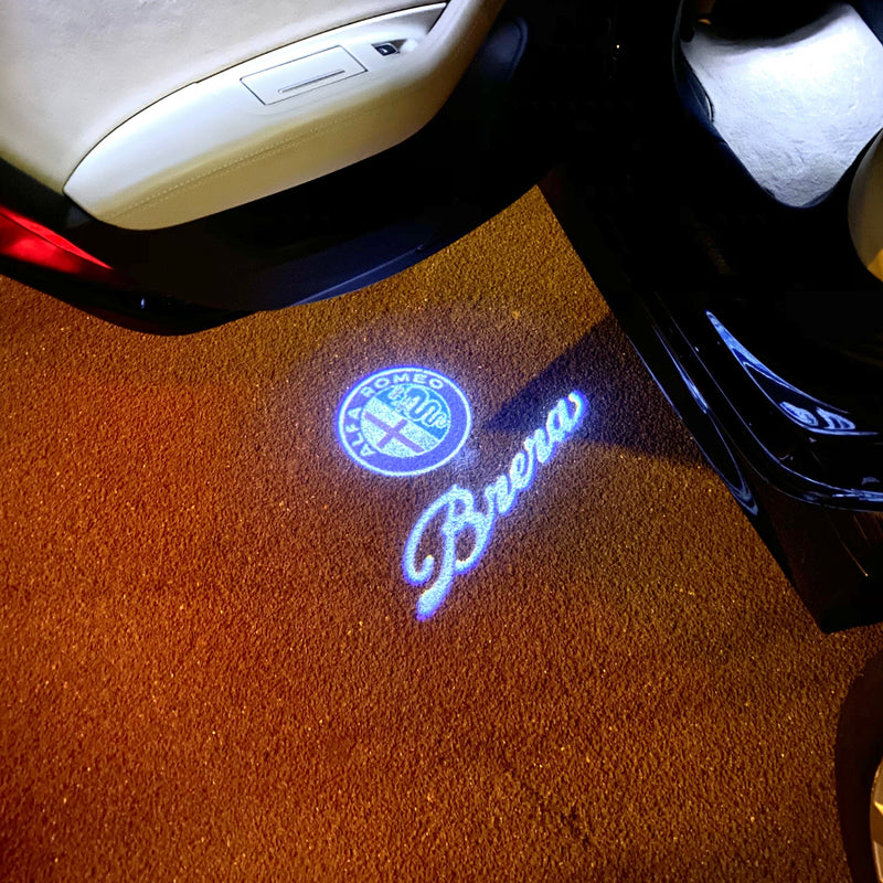 Alfa Romeo BRERA LOGO PROJECTOT LIGHTS Nr.103 (Menge 1 = 2 Logofolie / 2 Türleuchten) 