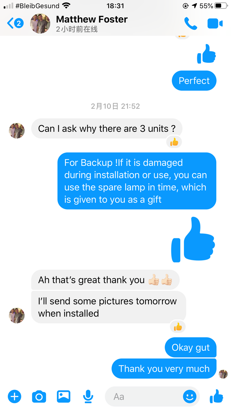 the buyer feedback