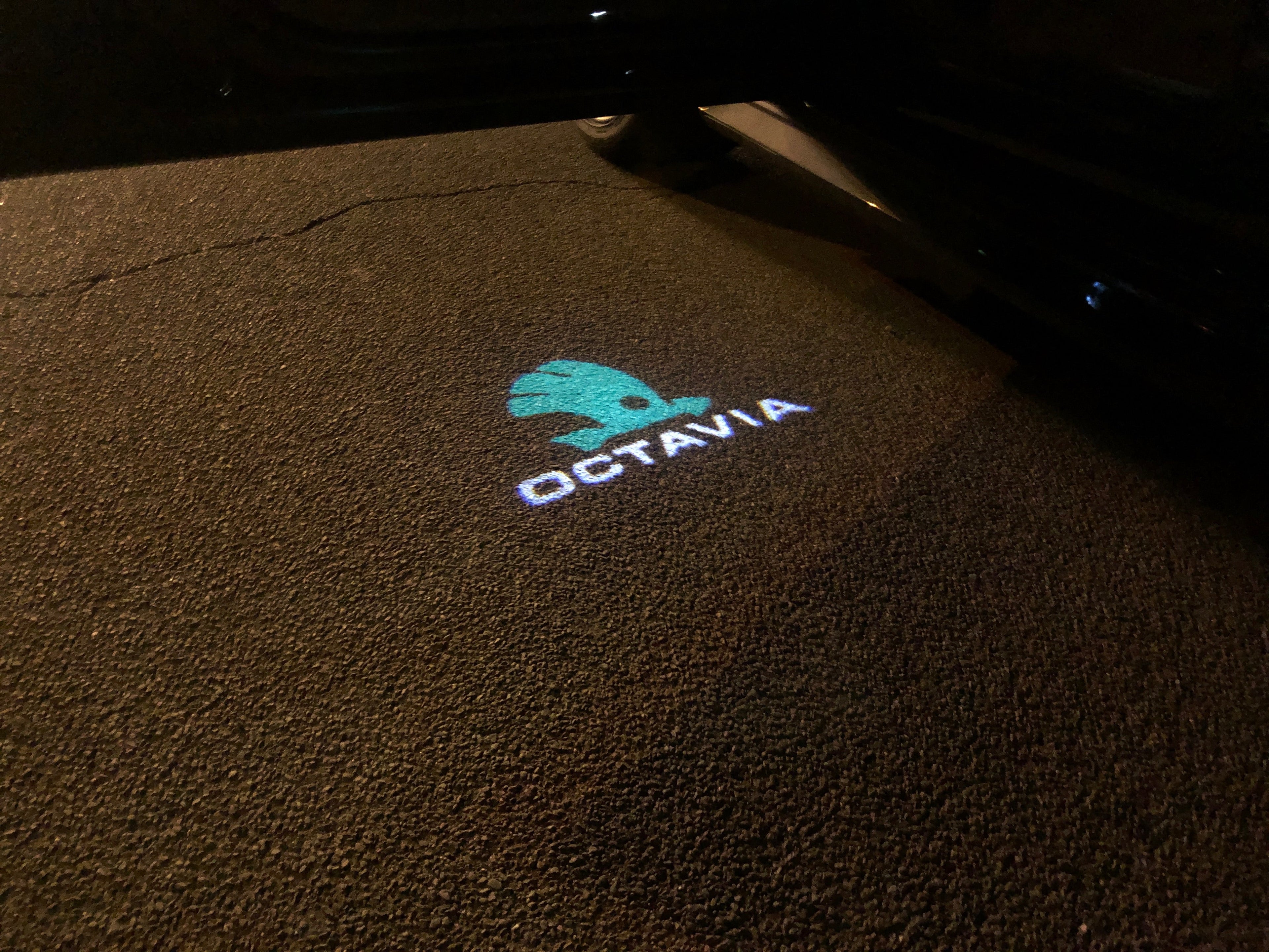 SKODA OCTAVIA LOGO PROJECTOT LIGHTS Nr.78 (quantity  1 =  2 Logo Film /  2 door lights)