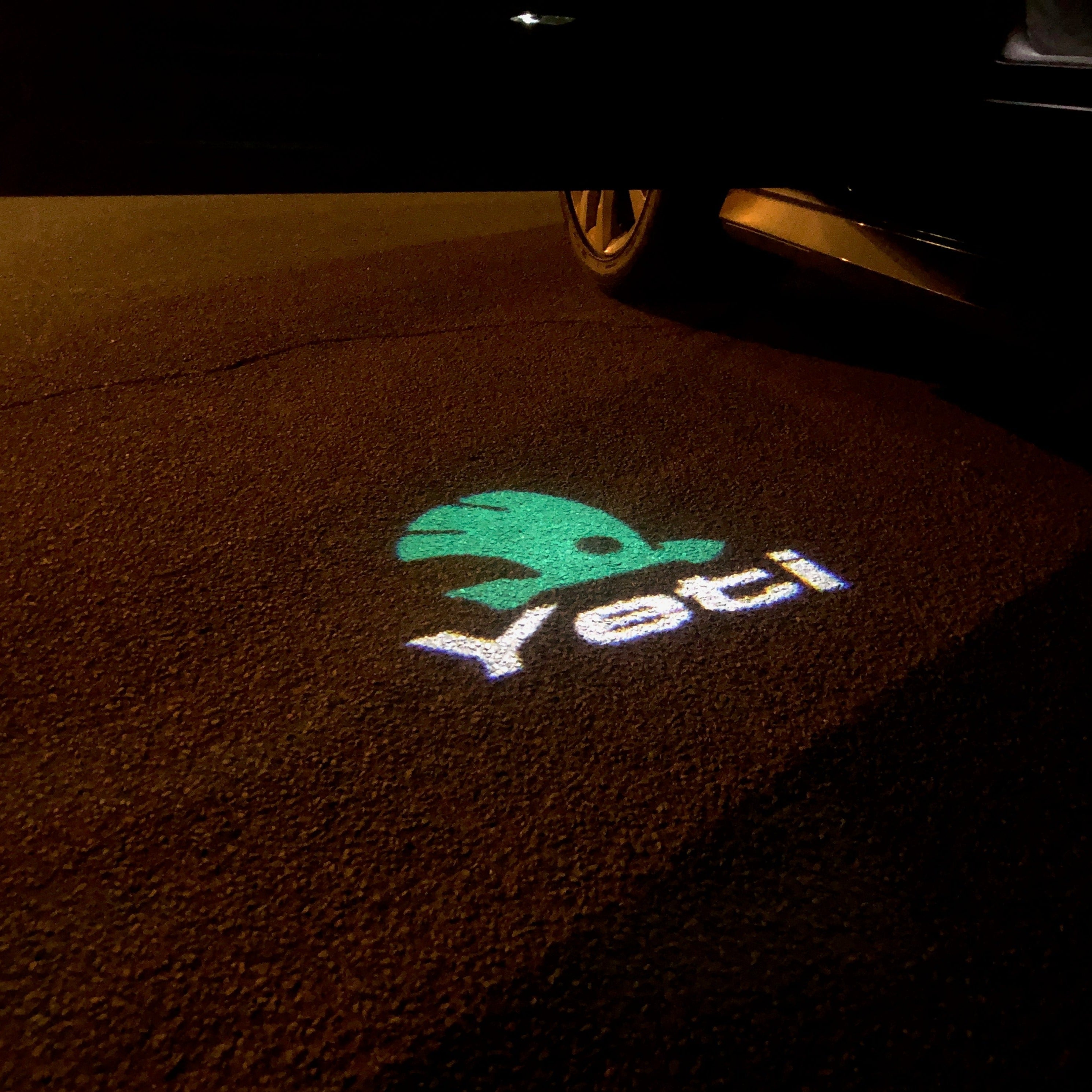 SKODA YETI LOGO PROJECTOT LIGHTS Nr.75  (quantity  1 =  2 Logo Film /  2 door lights)