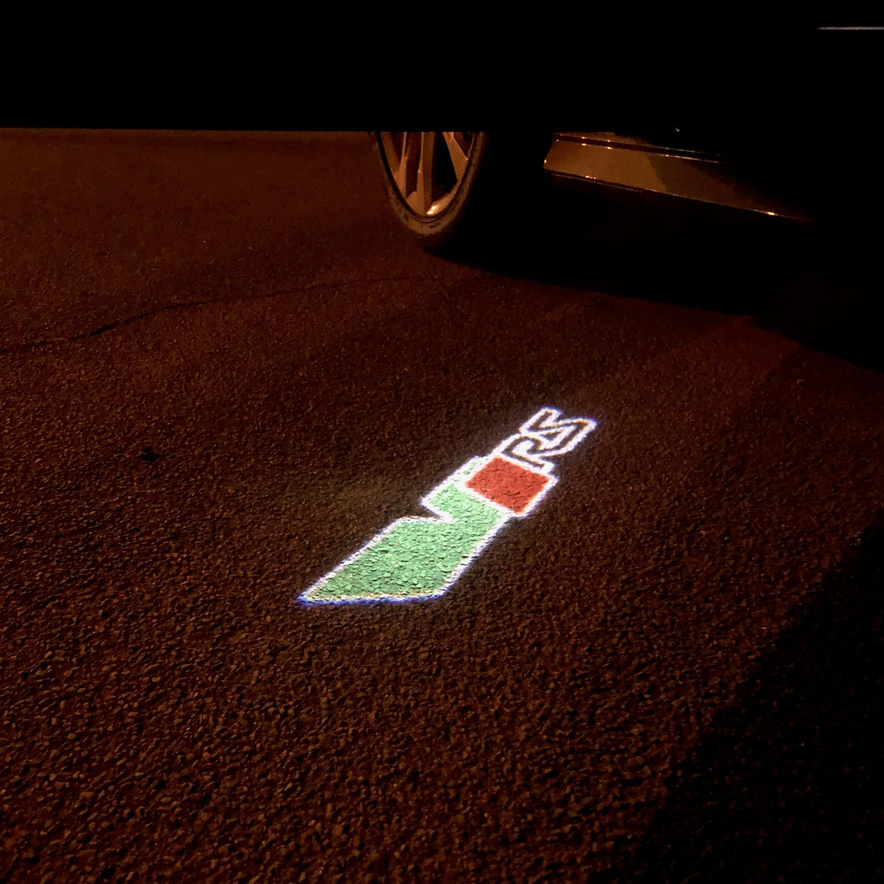 SKODA VRS LOGO PROJECTOT LIGHTS Nr.20 (quantity  1 =  2 Logo Film /  2 door lights)