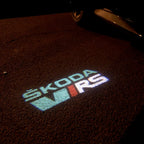 SKODA VRS LOGO PROJECTOT LIGHTS Nr.25 (quantity  1 =  2 Logo Film /  2 door lights)