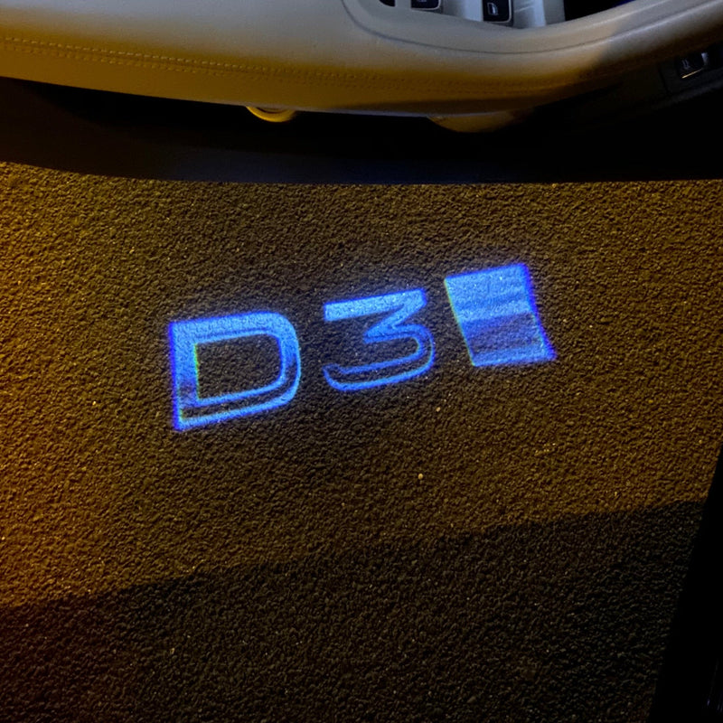 Volvo D 3 LOGO PROJECROTR LIGHTS Nr.129 (quantità 1 = 2 pellicole logo / 2 luci porta) 