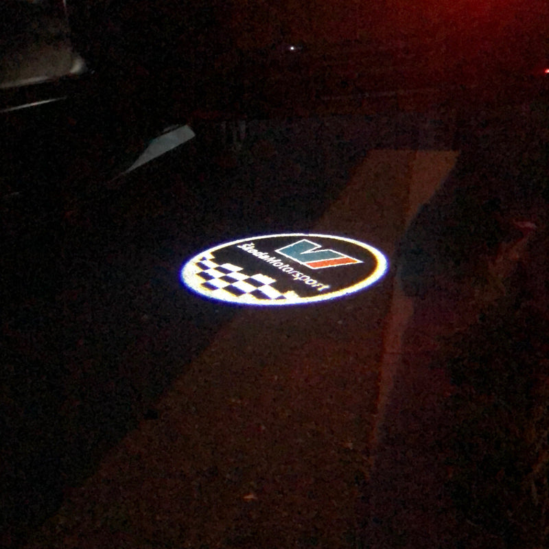 SKODA MOTORSPORT LOGO PROJECTOT LIGHTS Nr.73 (quantità 1 = 2 pellicole logo / 2 luci porta)