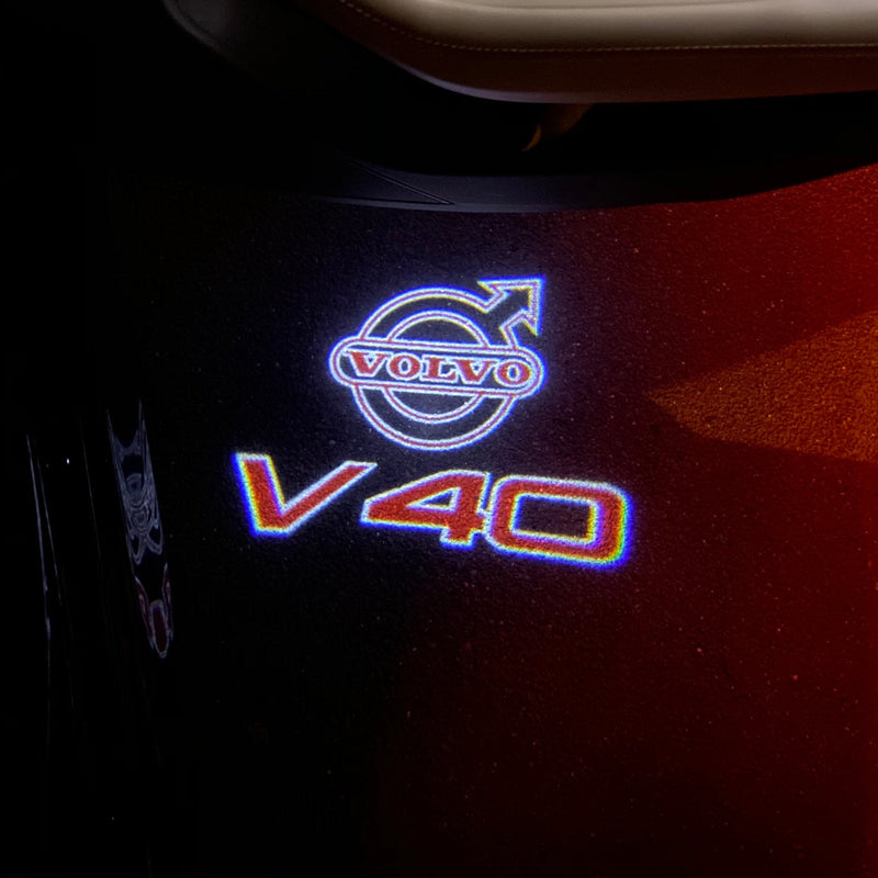 Volvo V 40 LOGO PROJECROTR LIGHTS Nr.92 (quantità 1 = 2 pellicole logo / 2 luci porta) 