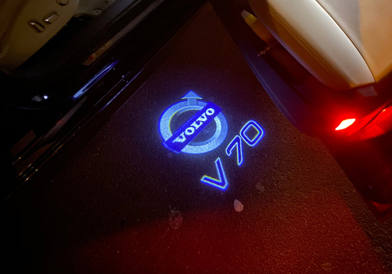 Volvo V 70 LOGO PROJECROTR LIGHTS Nr.25 (quantità 1 = 2 pellicole logo / 2 luci porta) 