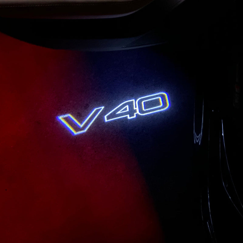 Volvo V 40 LOGO PROJECROTR LIGHTS Nr.91 (quantità 1 = 2 pellicole logo / 2 luci porta) 