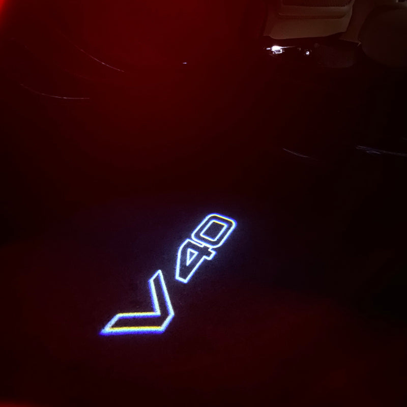 Volvo V 40 LOGO PROJECROTR LIGHTS Nr.91 (quantità 1 = 2 pellicole logo / 2 luci porta) 