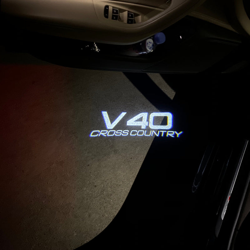 Volvo V40 LOGO PROJECROTR LIGHTS Nr.100 (Menge 1 = 2 Logofolie / 2 Türleuchten) 