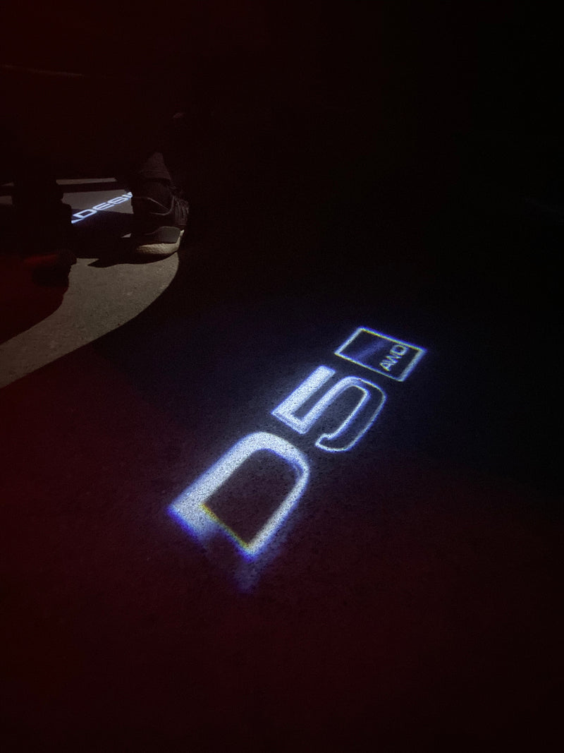 Volvo D 5 LOGO PROJECROTR LIGHTS Nr.127 (Menge 1 = 2 Logofolie / 2 Türleuchten) 