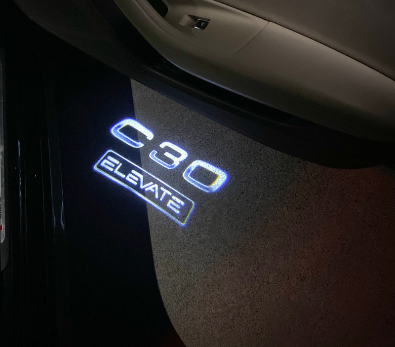 Volvo C 30 LOGO PROJECROTR LIGHTS Nr.121 (quantità 1 = 2 pellicole logo / 2 luci porta) 