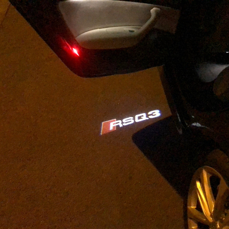 AUDI RSQ3 LOGO PROJECTOT LIGHTS Nr.60  (quantity 1 = 2 Logo Films /2 door lights）