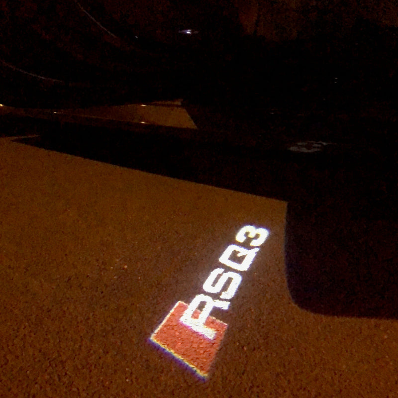 AUDI RSQ3 LOGO PROJECTOT LIGHTS Nr.60  (quantity 1 = 2 Logo Films /2 door lights）