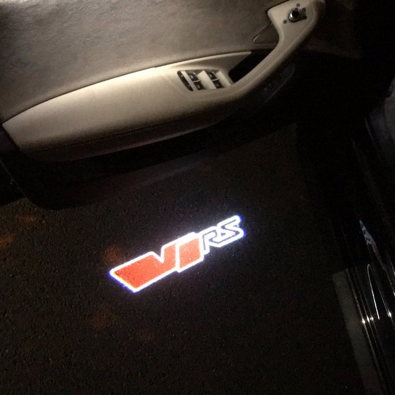 SKODA VRS LOGO PROJECTOT LIGHTS Nr.34 (quantity  1 =  2 Logo Film /  2 door lights)