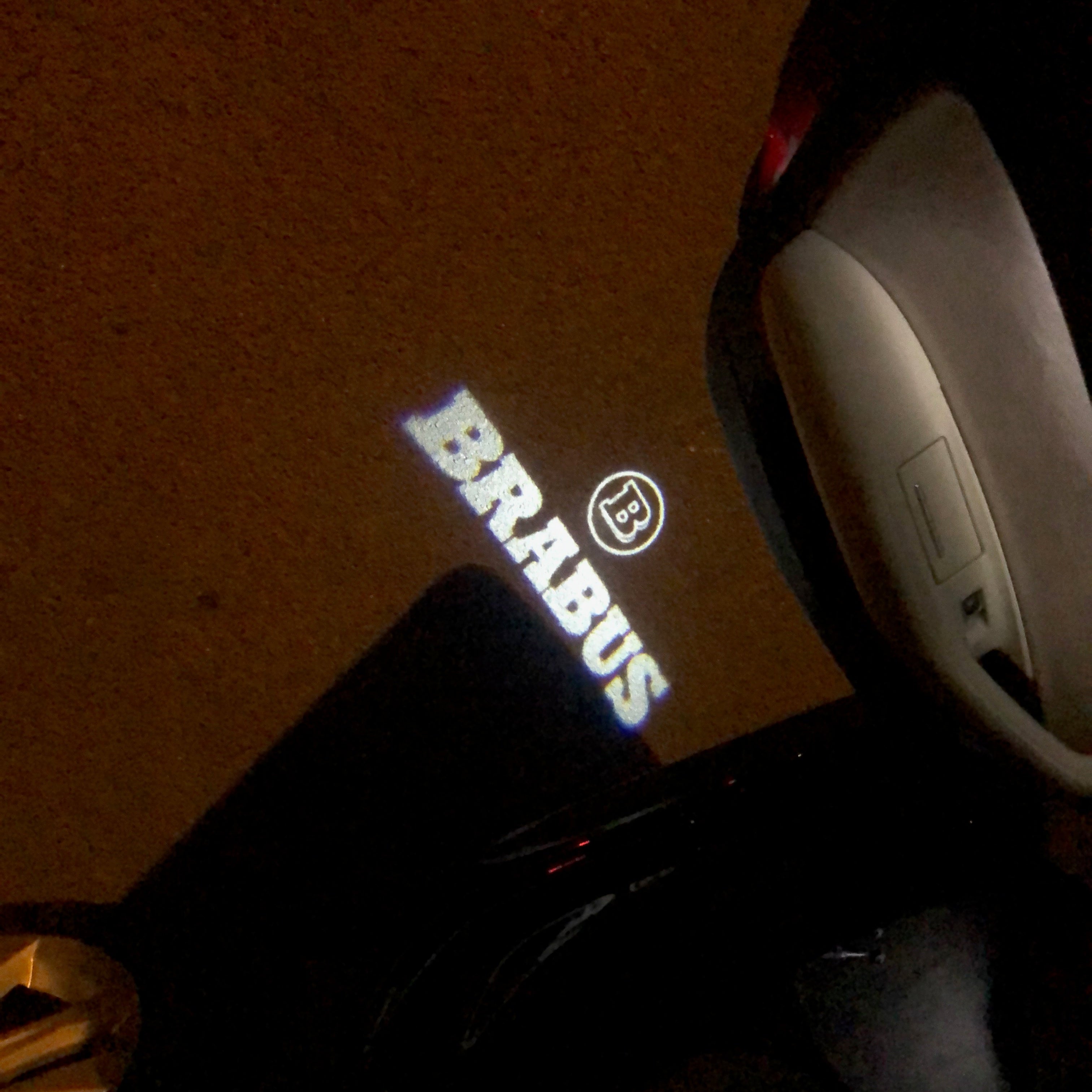 MERCEDES BENZ BRABUS LOGO PROJECTOT LIGHTS Nr.24 (quantity 1 = 1 sets/2 door lights)