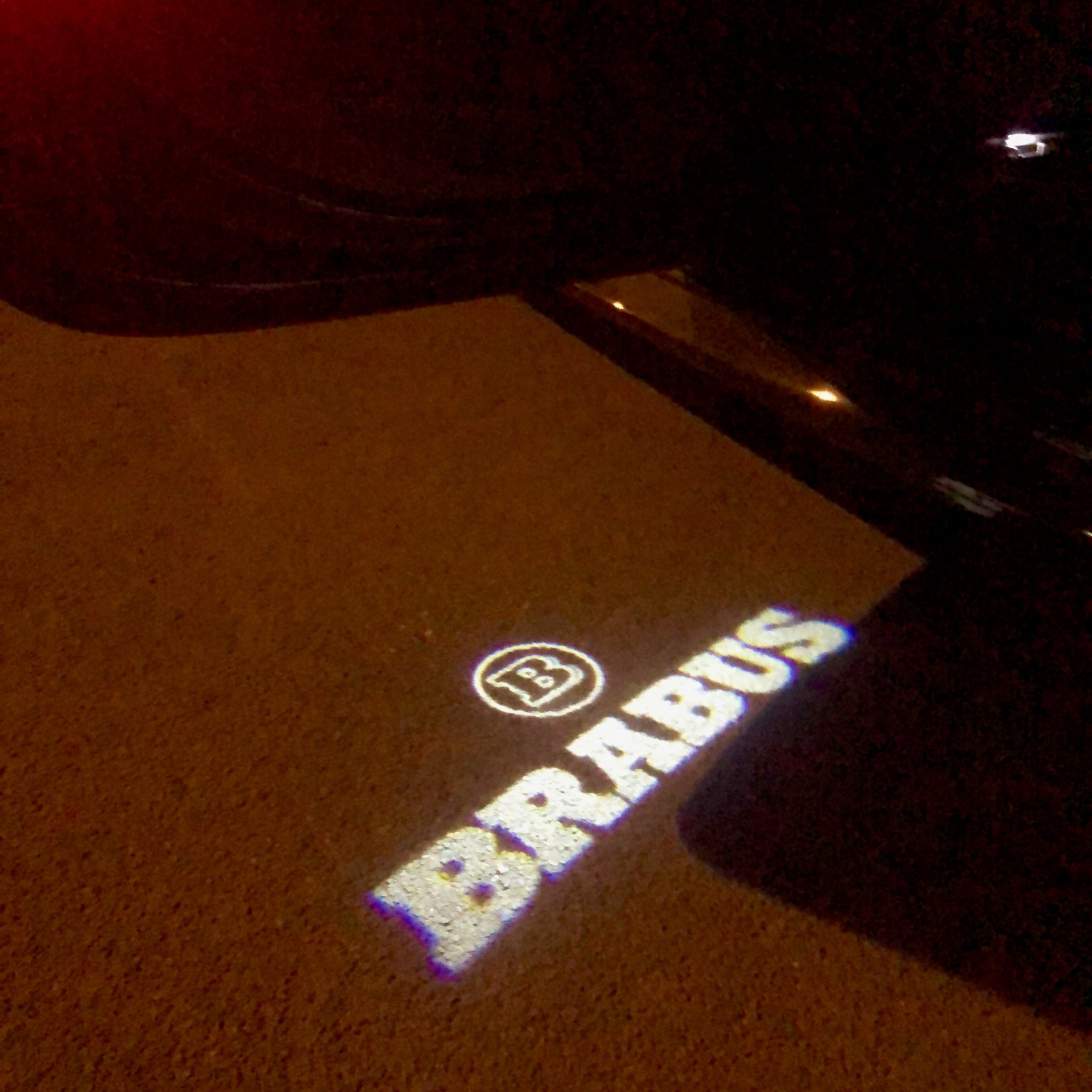 MERCEDES BENZ BRABUS LOGO PROJECTOT LIGHTS Nr.24 (quantity 1 = 1 sets/2 door lights)