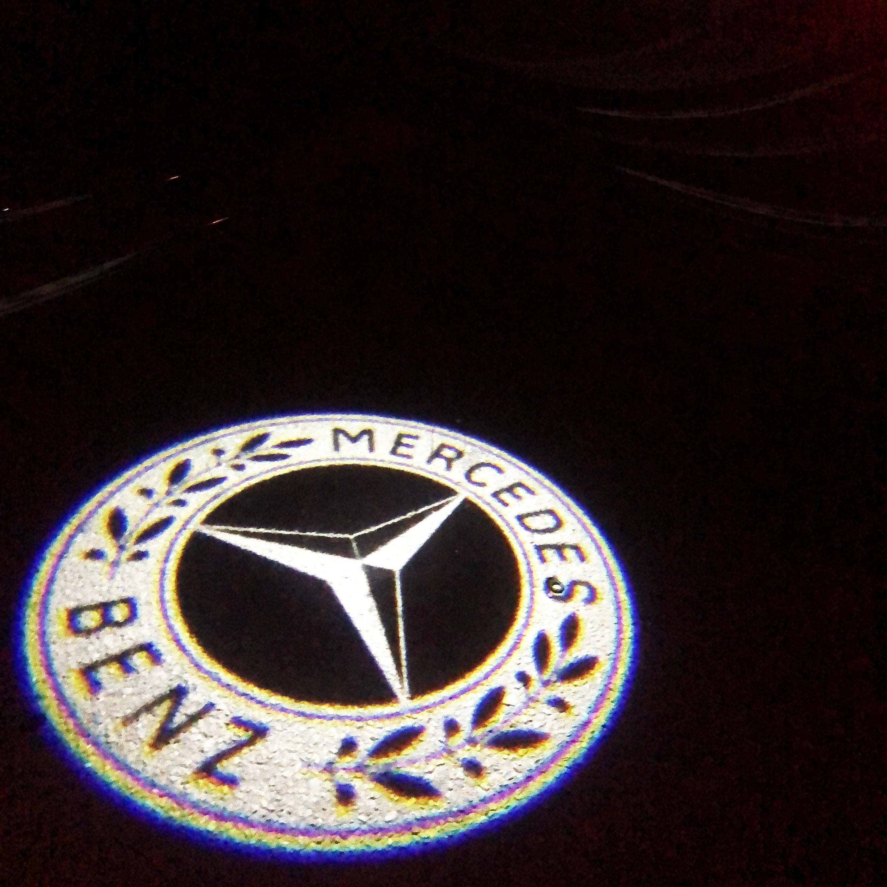 MERCEDES BENZ Original LOGO PROJECTOT LIGHTS Nr.04 (quantity 1 = 1 sets/2 door lights)