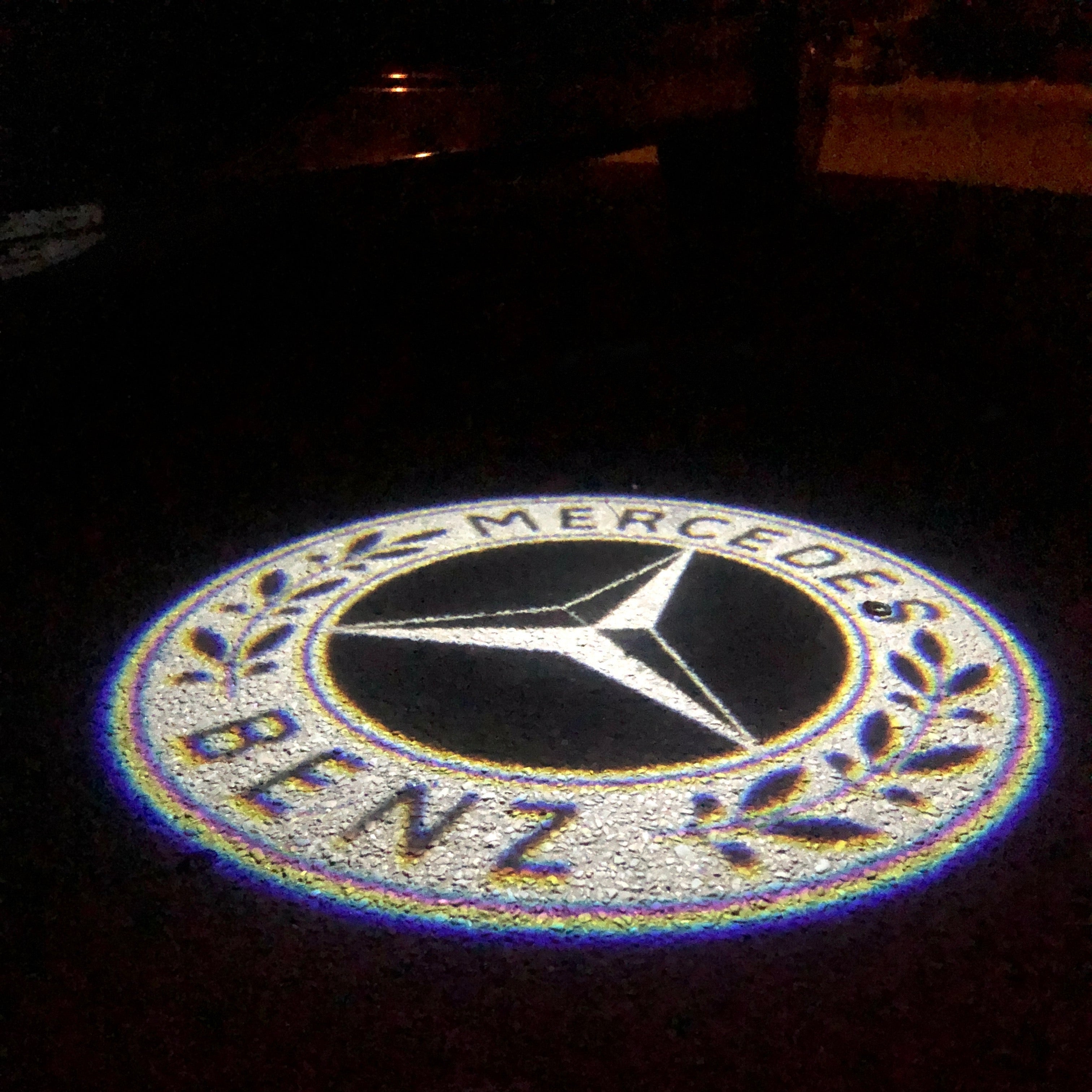 MERCEDES BENZ Original LOGO PROJECTOT LIGHTS Nr.04 (quantity 1 = 1 sets/2 door lights)