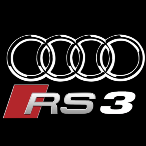 AUDI RS3 LOGO PROJECTOT LIGHTS Nr.128  (quantity 1 = 2 Logo Films /2 door lights）