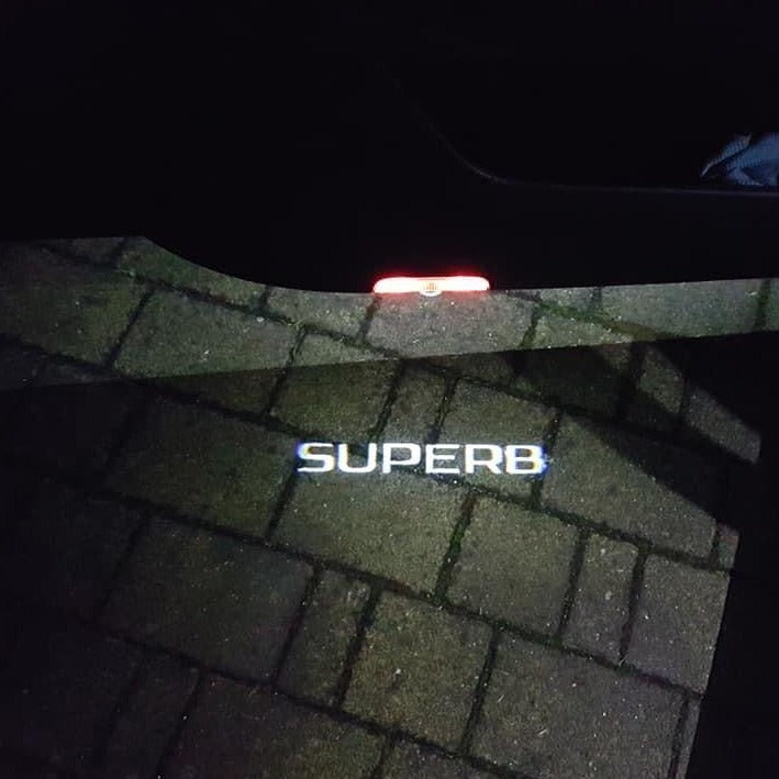 SKODA SUPERB LOGO PROJECTOT LIGHTS Nr.94 (quantity  1 =  2 Logo Film /  2 door lights)