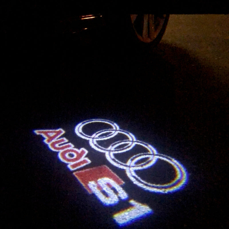 AUDI S1 LOGO PROJECTOT LIGHTS Nr.320  (quantity 1 = 2 Logo Films /2 door lights）