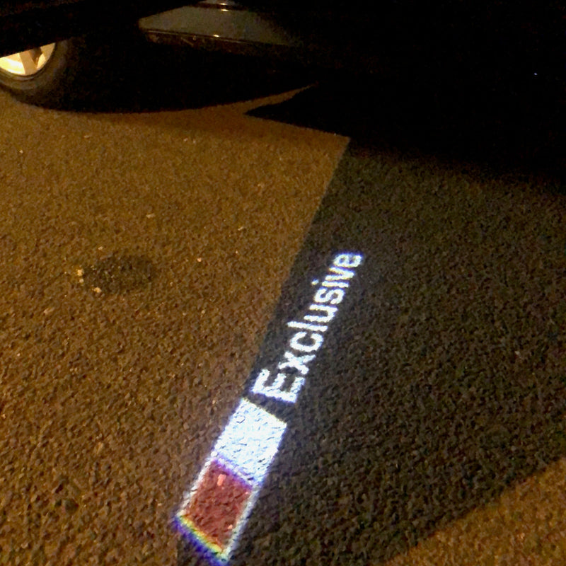 AUDI EXCLUSIVE  LOGO PROJECTOT LIGHTS Nr.74  (quantity 1 = 2 Logo Films /2 door lights）