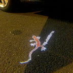 AUDI QUATTRO GECKO  LOGO PROJECTOT LIGHTS Nr.61  (quantity 1 = 2 Logo Films /2 door lights）