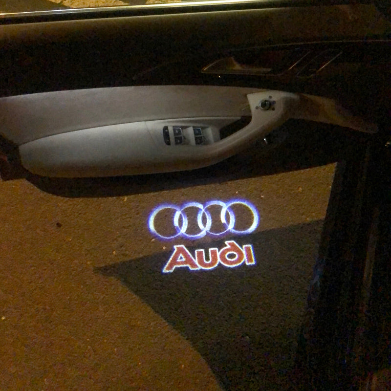 AUDI  Original LOGO PROJECTOT LIGHTS Nr.009 (quantity 1 = 2 Logo Films /2 door lights）