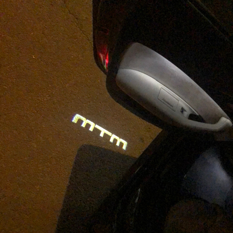 AUDI MTM LOGO PROJECTOT LIGHTS Nr.84  (quantity 1 = 2 Logo Films /2 door lights）