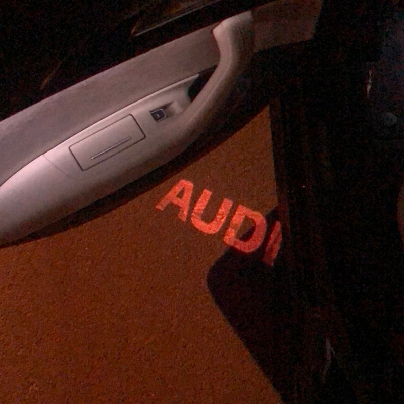 AUDI  Original LOGO PROJECTOT LIGHTS Nr.012  (quantity 1 = 2 Logo Films /2 door lights）