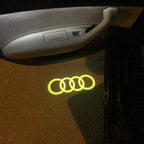 AUDI 4 RINGS  LOGO PROJECTOT LIGHTS Nr.144  (quantity 1 = 2 Logo Films /2 door lights）
