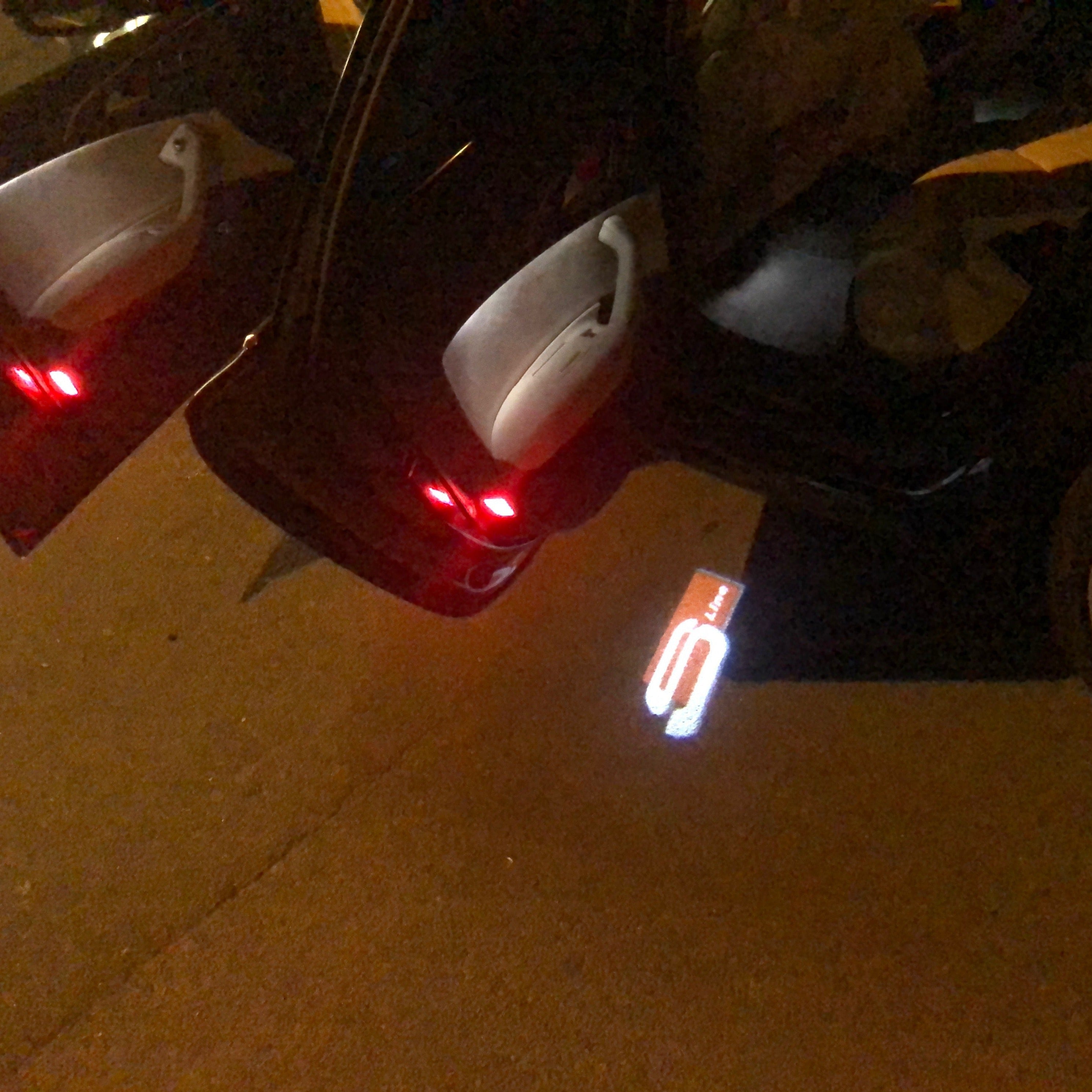 AUDI S LINE LOGO PROJECTOT LIGHTS Nr.109  (quantity 1 = 2 Logo Films /2 door lights）
