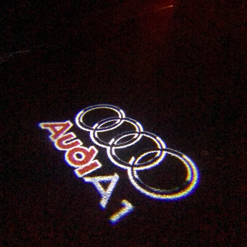 AUDI  A1 LOGO PROJECTOT LIGHTS Nr.125  (quantity 1 = 2 Logo Films /2 door lights）