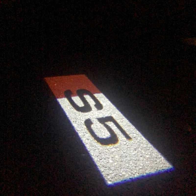 AUDI S5 LOGO PROJECTOT LIGHTS Nr.132 (Menge 1 = 2 Logofolien /2 Türleuchten） 