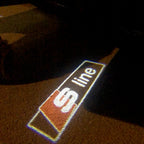 AUDI S LINE LOGO PROJECTOT LIGHTS Nr.99  (quantity 1 = 2 Logo Films /2 door lights）