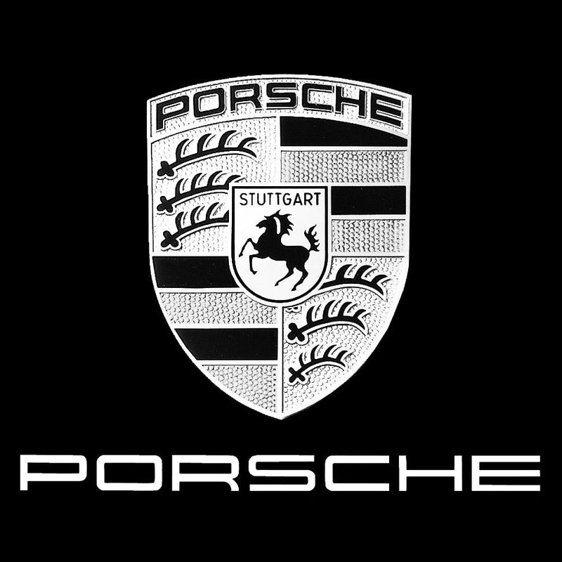 PORSCHE Original  LOGO PROJECTOT LIGHTS Nr.07 (quantity  1 =  2 Logo Film /  2 door lights)