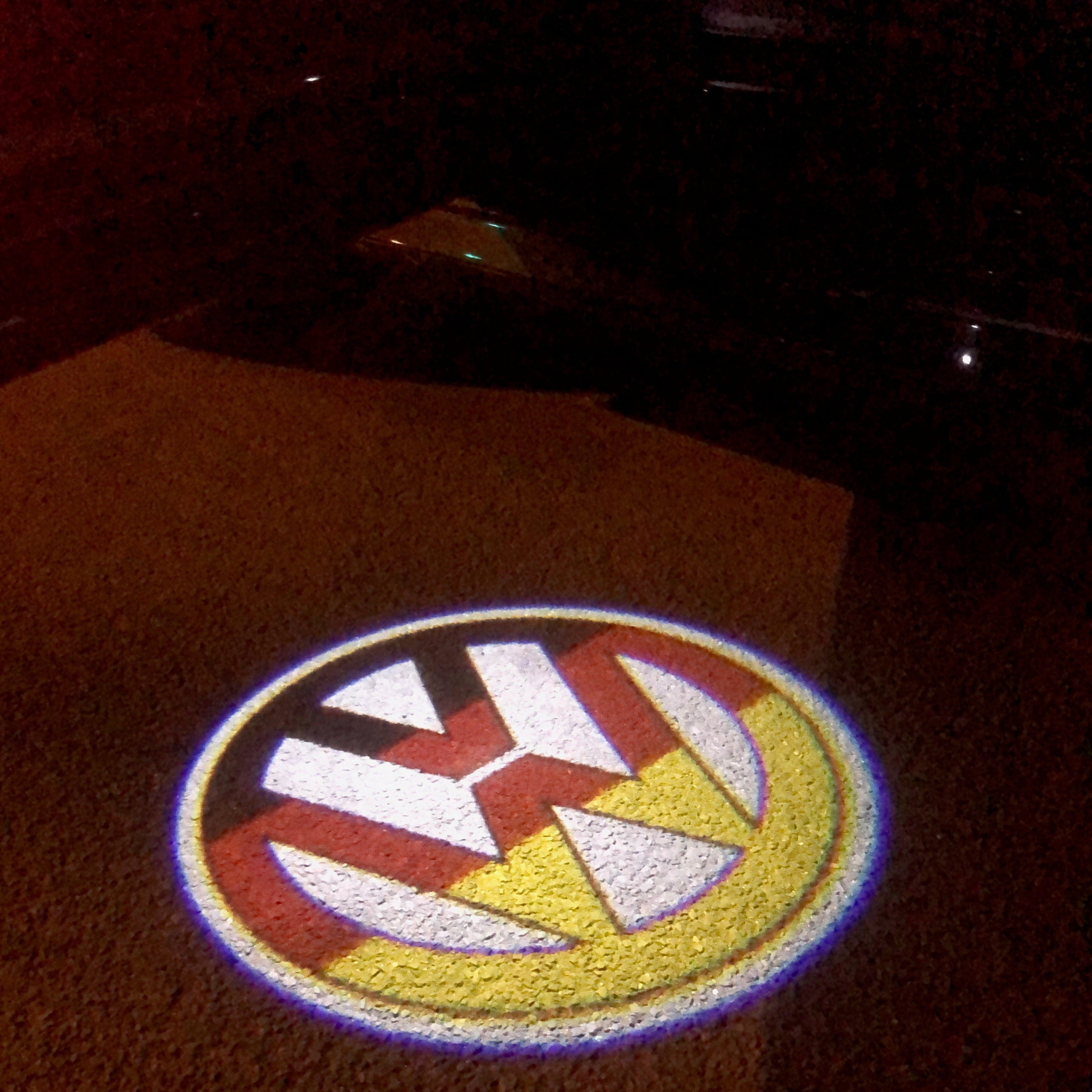 Volkswagen Door lights Original Logo  Nr. 07  ( quantity 1 = 2 logo film / 2 door lights)