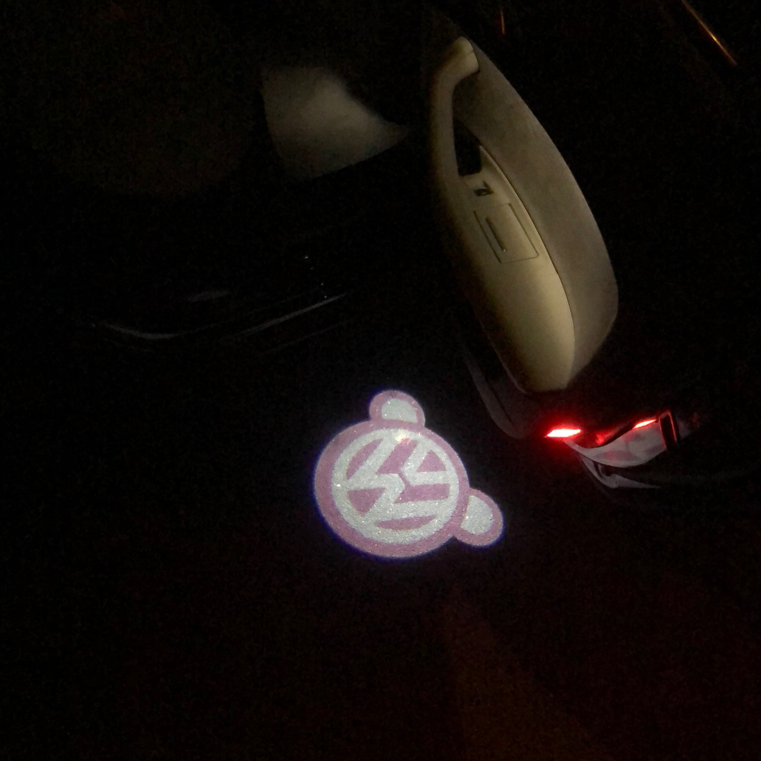 Volkswagen Door lights Original Logo  Nr. 12 (quantity 1 = 2 Logo Films /2 door lights）