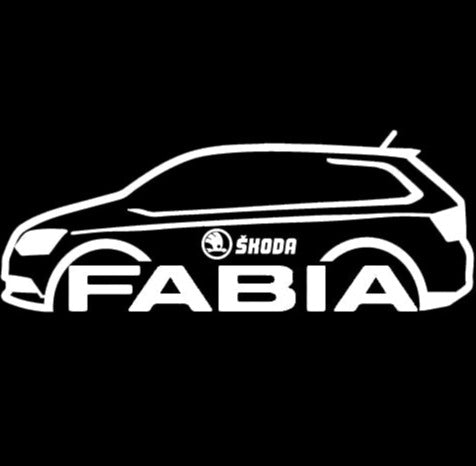 SKODA FABIA 6Y LOGO PROJECTOT LIGHTS Nr.19 (quantità 1 = 2 pellicole logo /2 luci portiera）