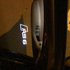 AUDI  RS6 LOGO PROJECTOT LIGHTS Nr.122   (quantity 1 = 2 Logo Films /2 door lights）