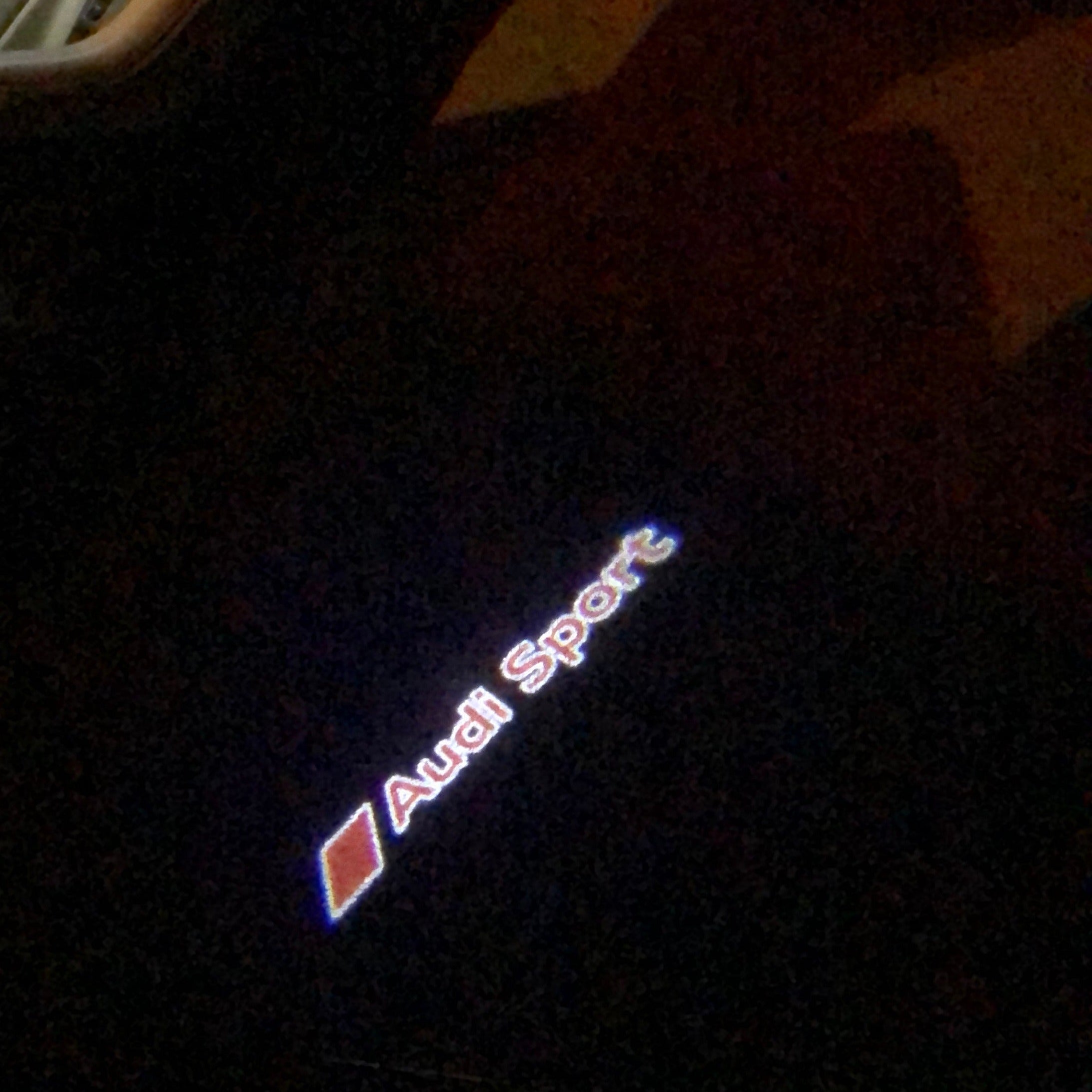 AUDI SPORT LOGO PROJECTOT LIGHTS Nr.31  (quantity 1 = 2 Logo Films /2 door lights）