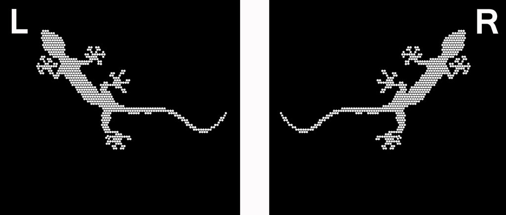 AUDI QUATTRO GECKO LOGO PROJECTOT LIGHTS Nr.67  (quantity 1 = 2 Logo Films /2 door lights）