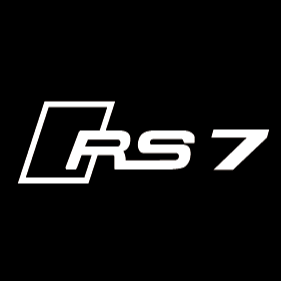 AUDI  RS7 LOGO PROJECTOT LIGHTS Nr.117  (quantity 1 = 2 Logo Films /2 door lights）