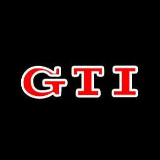 Volkswagen Türleuchten GTI Logo Nr. 29 (Anzahl 1 = 2 Logofolie / 2 Türleuchten) 