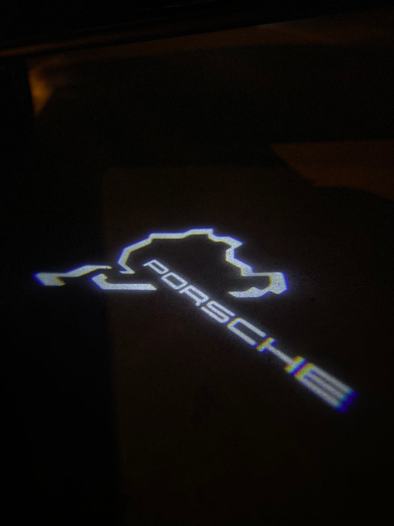 PORSCHE Nürburgring LOGO PROJECTOT LIGHTS Nr.8044 (quantità 1 = 2 pellicole logo / 2 luci porta)