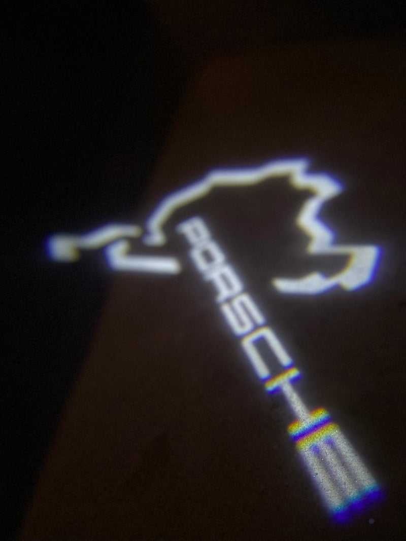 PORSCHE Nürburgring LOGO PROJECTOT LIGHTS Nr.8044 (quantità 1 = 2 pellicole logo / 2 luci porta)