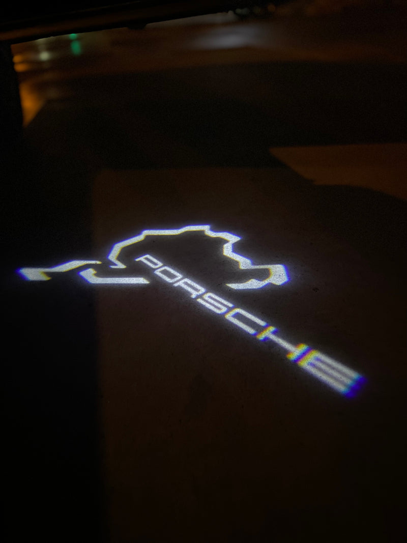 PORSCHE Nürburgring LOGO PROJECTOT LIGHTS Nr.8044 (quantity  1 =  2 Logo Film /  2 door lights)