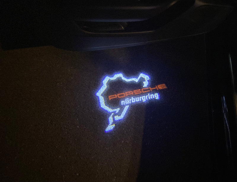 PORSCHE Nürburgring LOGO PROJECTOT LIGHTS Nr.8043 (quantità 1 = 2 pellicole logo / 2 luci porta)