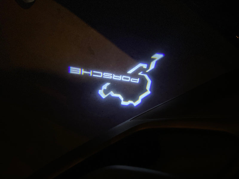 PORSCHE Nürburgring LOGO PROJECTOT LIGHTS Nr.8044 (quantity  1 =  2 Logo Film /  2 door lights)