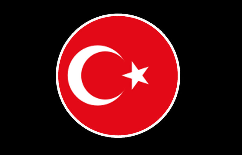 Logo della bandiera nazionale della Turchia (quantità 1 = 1 set / 2 pellicole con logo / Può sostituire le luci di altri loghi) 